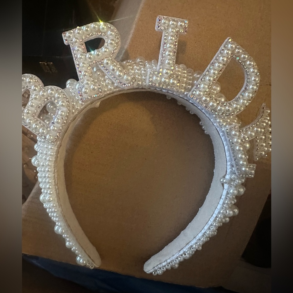 Pearl Embellished Bride Headband
Bridal Accessory 
Women’s